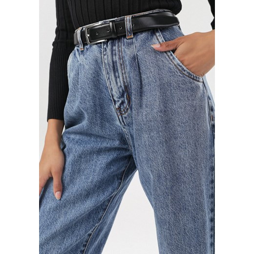 Niebieskie Jeansy Mom Fit Thalath Born2be 40 Born2be Odzież