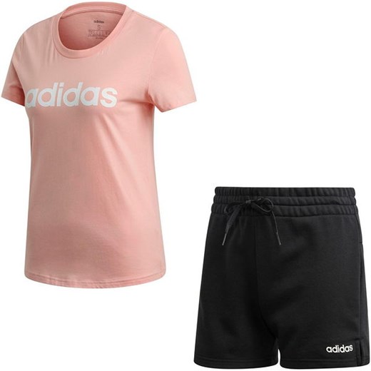 Komplet damski Essentials Adidas (glory pink/white/black) XS promocja SPORT-SHOP.pl