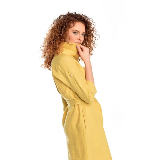 Sukienka Nessi Sportswear z długim rękawem żółta dzienna 