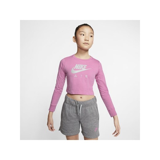 T-shirt z długim rękawem dla dużych dzieci (dziewcząt) Nike Air - Różowy Nike XL Nike poland