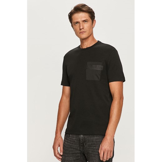 T-shirt męski Calvin Klein bawełniany czarny 