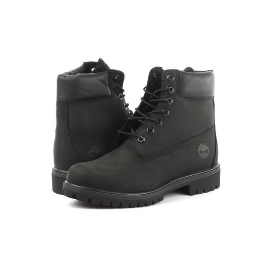 Czarne buty zimowe męskie Timberland militarne na zimę skórzane 