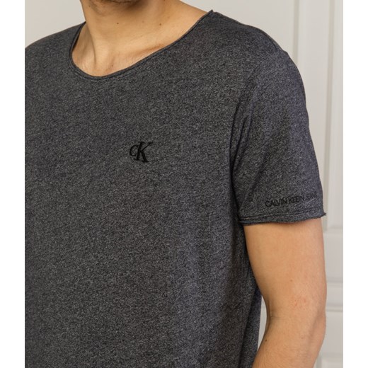 T-shirt męski Calvin Klein bez wzorów z krótkimi rękawami 