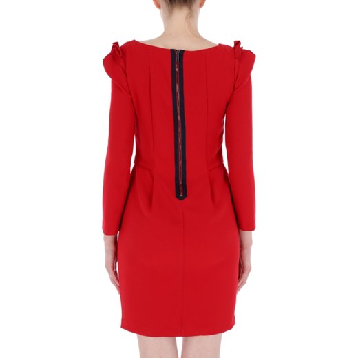Sukienka Armani Exchange mini bez wzorów z długimi rękawami 