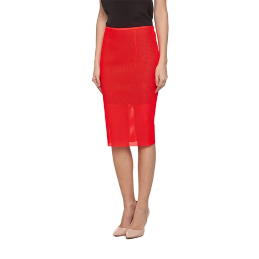 Top jedwabny czarny mostrami pomaranczowy 