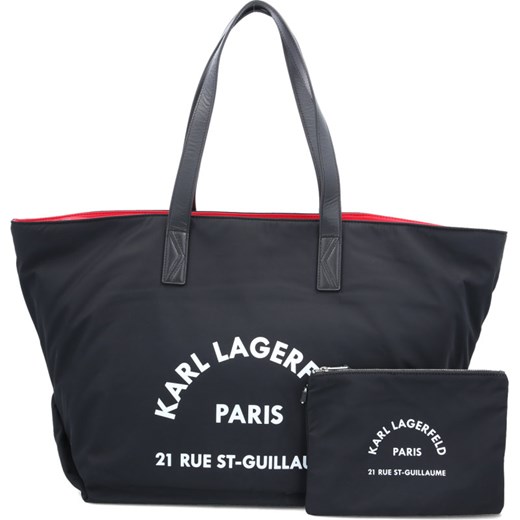 Shopper bag Karl Lagerfeld na ramię duża matowa 
