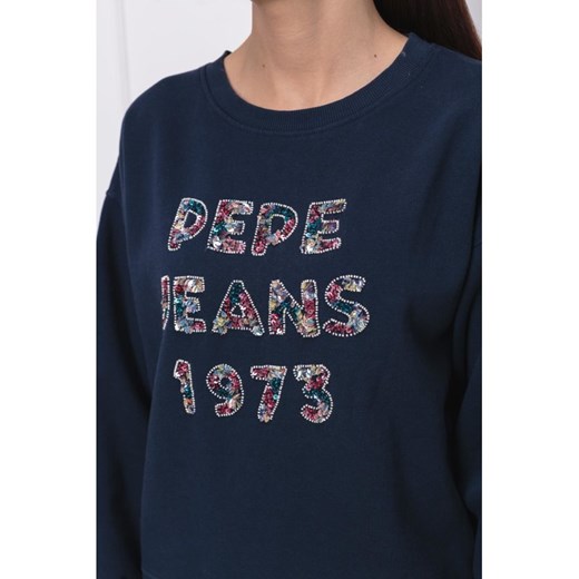 Bluza damska Pepe Jeans z napisem krótka 
