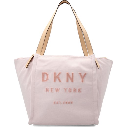Shopper bag DKNY na ramię mieszcząca a5 młodzieżowa 