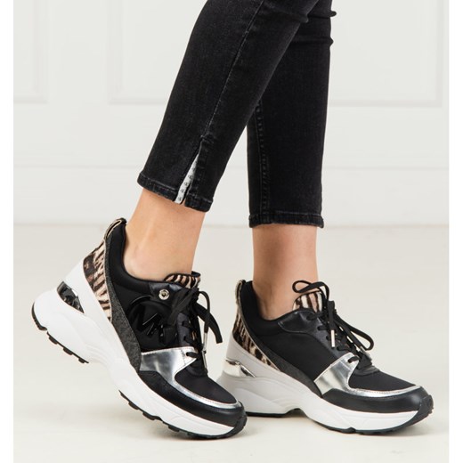 Buty sportowe damskie Michael Kors sneakersy sznurowane na platformie skórzane bez wzorów1 