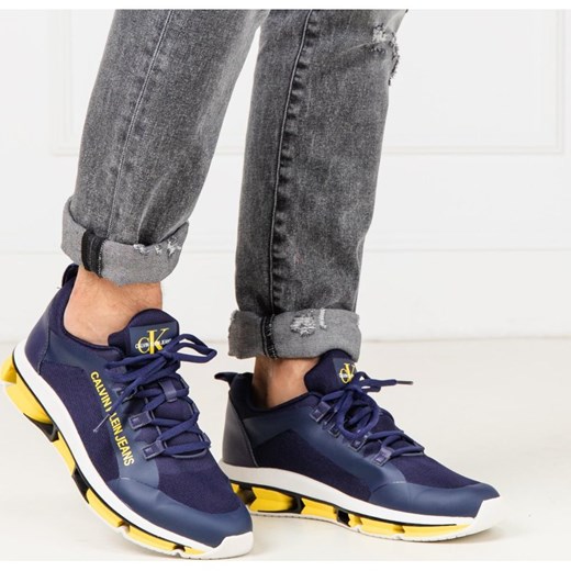 Buty sportowe męskie Calvin Klein sznurowane skórzane 
