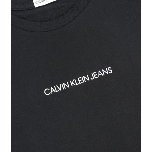 T-shirt chłopięce czarny Calvin Klein z krótkim rękawem 