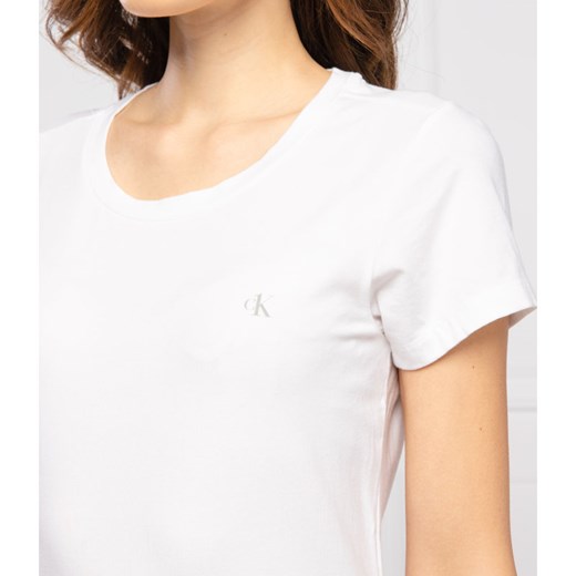 Biała piżama Calvin Klein Underwear bez wzorów 