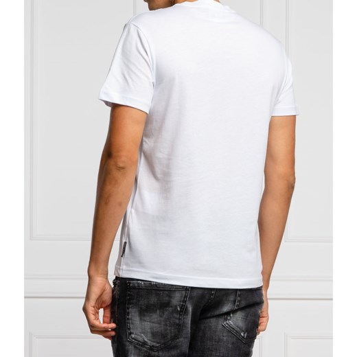 T-shirt męski Versace Jeans młodzieżowy z krótkim rękawem z napisem 