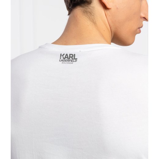 T-shirt męski Karl Lagerfeld z napisami z krótkimi rękawami 