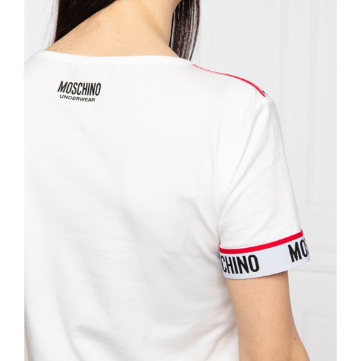 Bluzka damska Moschino z krótkim rękawem w stylu młodzieżowym na lato