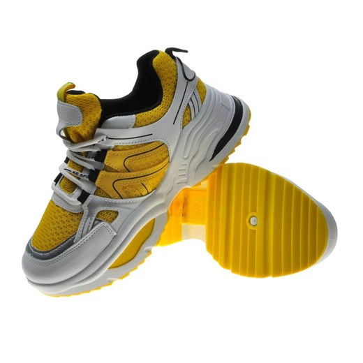 Buty sportowe damskie Pantofelek24 młodzieżowe żółte 