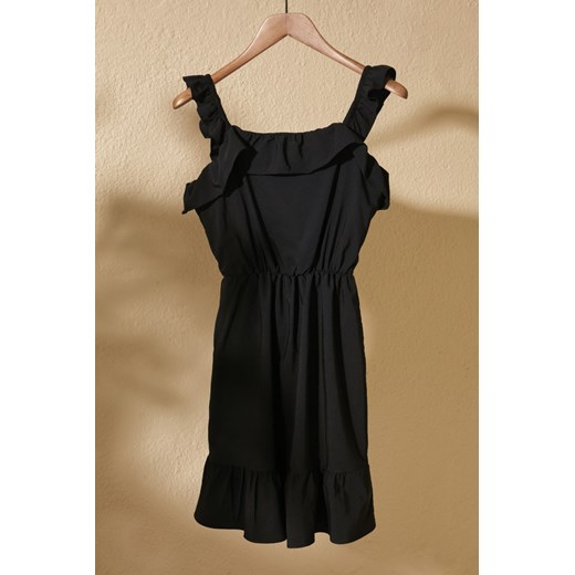 Trendyol Black Frilled Dress Trendyol 36 Factcool