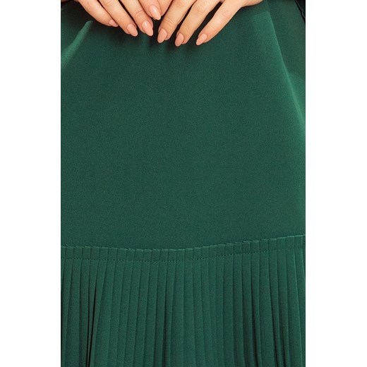 Zielona sukienka Ptakmoda.com mini z długim rękawem 