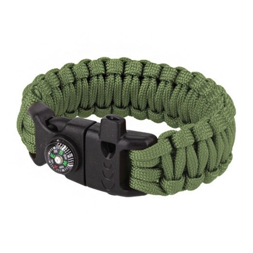 Bransoletka Paracord z kompasem 9&quot; zielona (18071) SP Military.pl