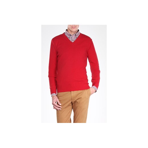 Sweter Louis/VM czerwony recman pomaranczowy komfortowe