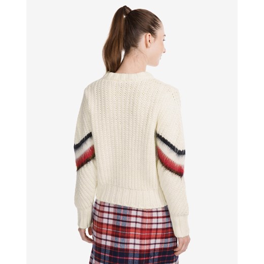 Tommy Hilfiger Amalie Sweter Żółty Biały Tommy Hilfiger L wyprzedaż BIBLOO