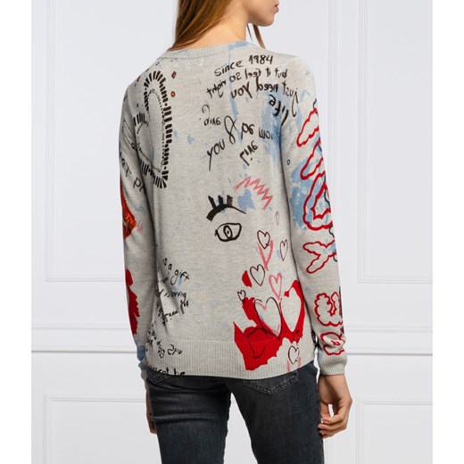 Sweter damski Desigual z okrągłym dekoltem