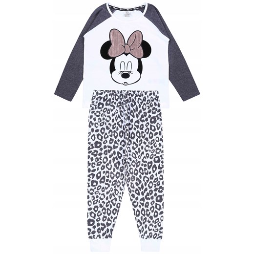 Biało-grafitowa piżama w panterkę Minnie Disney Oficjalny sklep Allegro