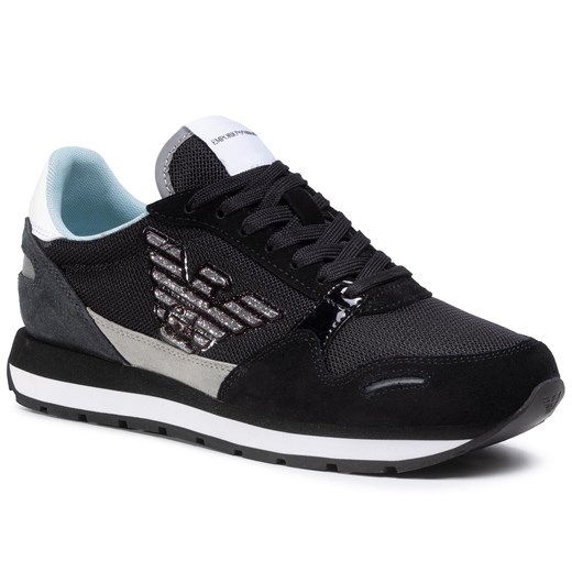 Sneakersy EMPORIO ARMANI - X3X058 XM511 N114 Black/Black/Grey 37 eobuwie.pl