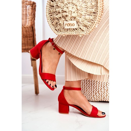 Sandały damskie Bugo czerwone 