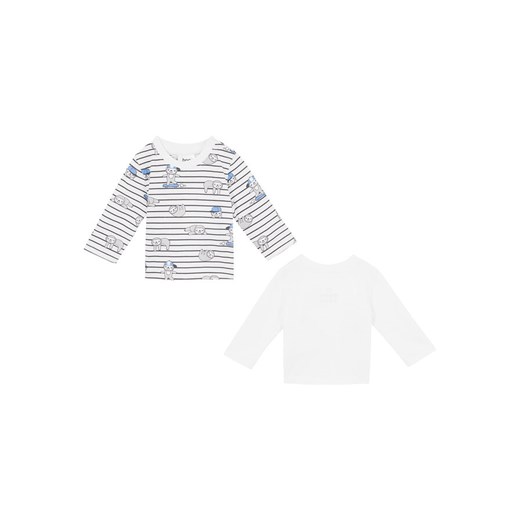 Koszulka niemowlęca z długim rękawem (2 szt.), bawełna organiczna | bonprix Bonprix 80/86 bonprix