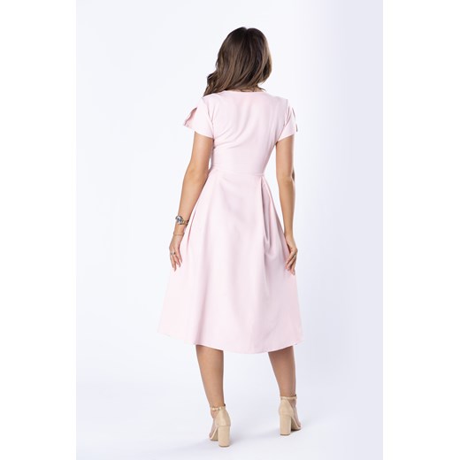 Sukienka Ptakmoda.com z krótkim rękawem midi