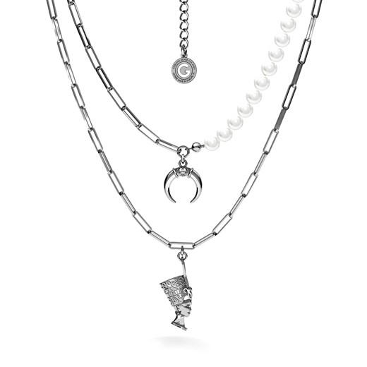 Srebrny naszyjnik Kleopatra, srebro 925 : Kolor pokrycia srebra - Pokrycie Czarnym Rodem Giorre GIORRE