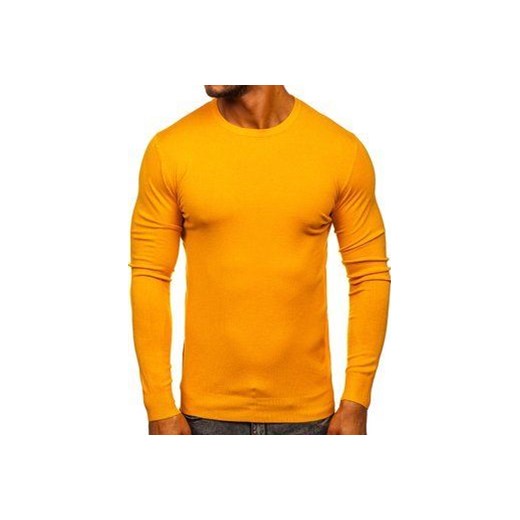 Żółty sweter męski Denley YY01 L wyprzedaż Denley