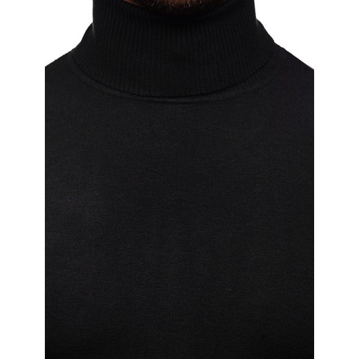 Czarny golf sweter męski bez nadruku Denley YY02 M okazja Denley