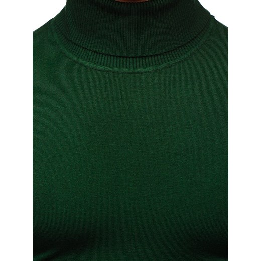 Zielony golf sweter męski bez nadruku Denley YY02 M okazja Denley
