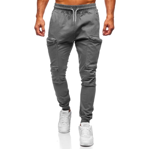 Szare spodnie joggery bojówki męskie Bolf 0475 XL okazyjna cena Denley