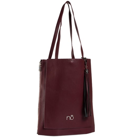 Shopper bag czerwona elegancka bez dodatków duża 
