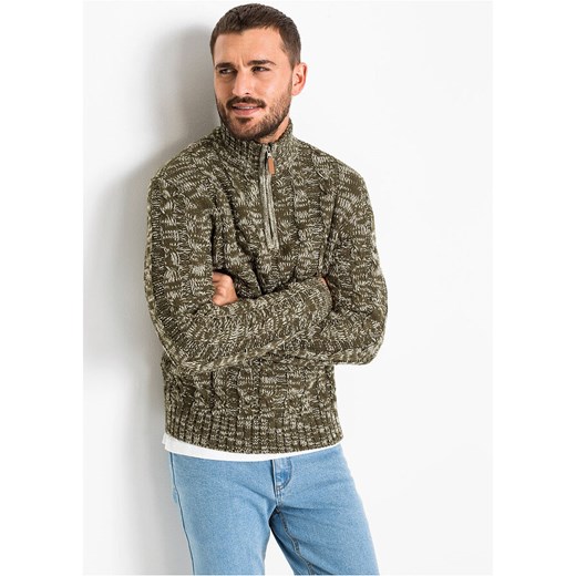 Sweter ze stójką | bonprix Bonprix 60/62 (XXL) bonprix
