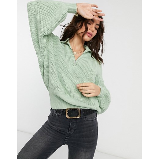 Sweter damski zielony Asos casual 