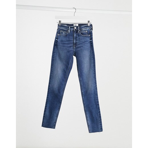 Calvin Klein – Niebieskie jeansy o obcisłym kroju z podwyższonym stanem Calvin Klein 31" Reg Asos Poland