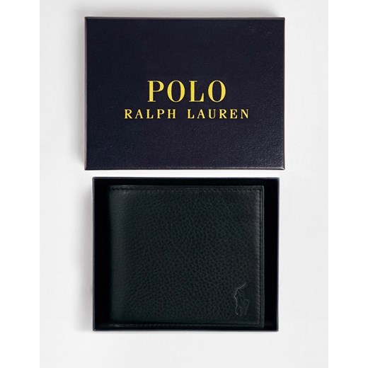 Polo Ralph Lauren – Czarny składany portfel skórzany Polo Ralph Lauren No Size Asos Poland
