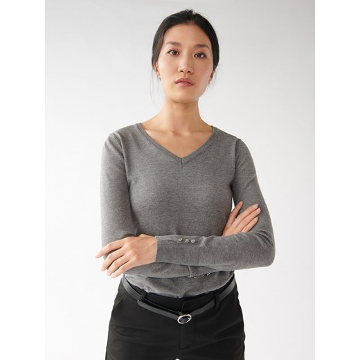 Mohito - Wiskozowy sweter typu slim - Szary Mohito S Mohito