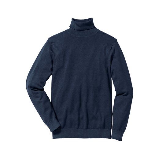 Sweter z golfem z dzianiny o gładkim splocie | bonprix Bonprix 48/50 (M) bonprix