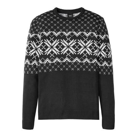 Sweter w norweski wzór | bonprix Bonprix 48/50 (M) bonprix