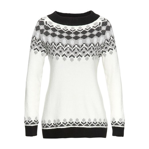 Sweter w norweski wzór | bonprix Bonprix 40/42 bonprix