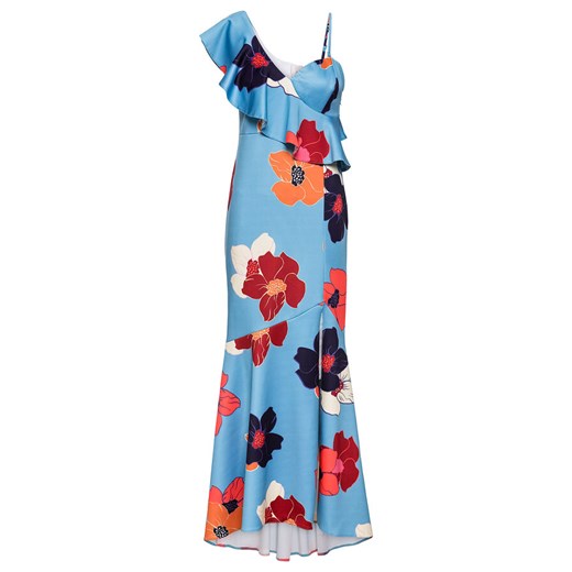 Sukienka one-shoulder w kwiaty | bonprix Bonprix 48/50 okazyjna cena bonprix