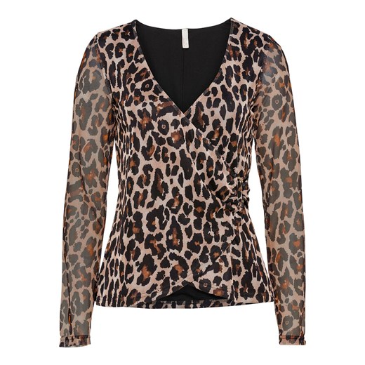 Shirt z siatkowego materiału w cętki leoparda | bonprix Bonprix 36/38 okazyjna cena bonprix