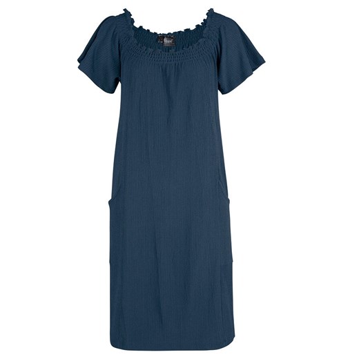 Sukienka z dżerseju w strukturalny wzór, z naszywanymi kieszeniami | bonprix Bonprix 36/38 bonprix