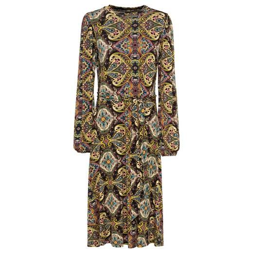 Sukienka z dżerseju w deseń paisley, długi rękaw | bonprix Bonprix 36/38 bonprix
