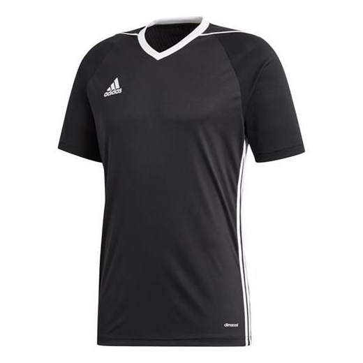 T-shirt męski Odzież Sportowa Adidas czarny w sportowym stylu z krótkim rękawem 